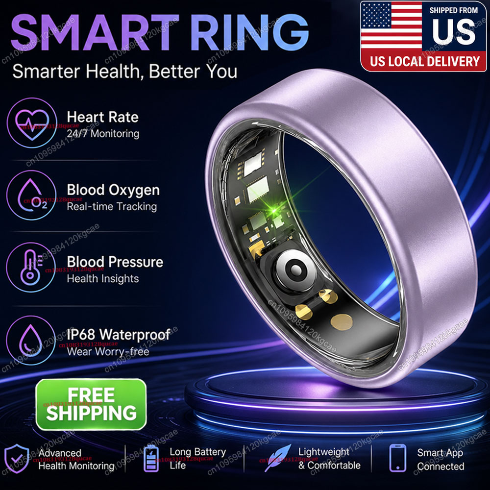 Smart Ring Health Tracker Heart Rate Sleep - Smart Ring Heart Rate Blood Oxygen