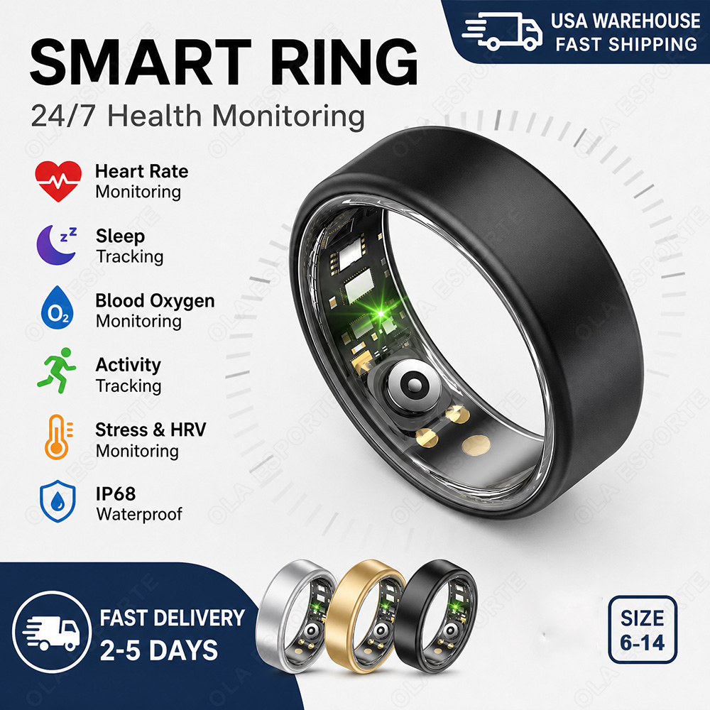 Smart Ring Step Calorie Fitness Monitor - 2026 Smart Ring 24‑7 Health Tracking
