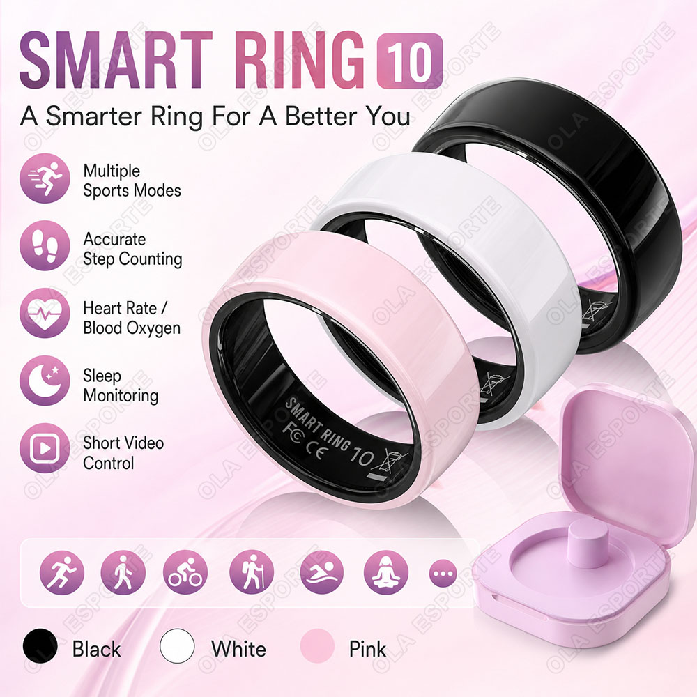 2026 New Ceramic Smart Ring Sl - Smart Ring Step Calorie Fitness Monitor recension och pris