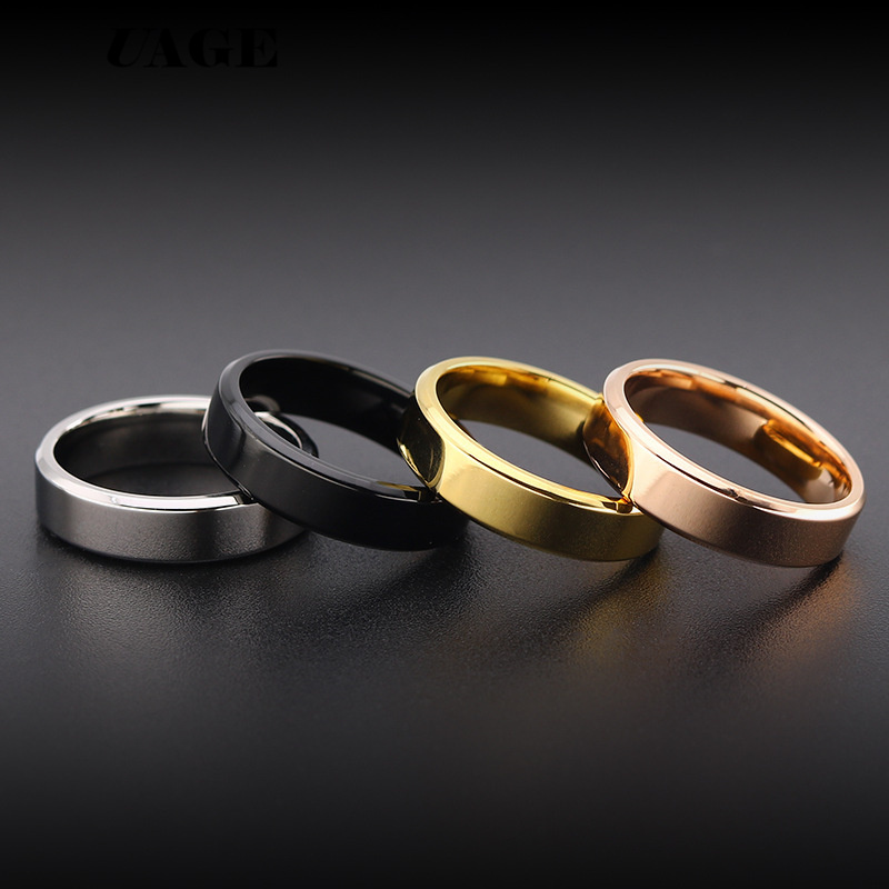 UAGE  High Quality Titanium St - Smart Ring Stainless Steel Black Gold recension och pris