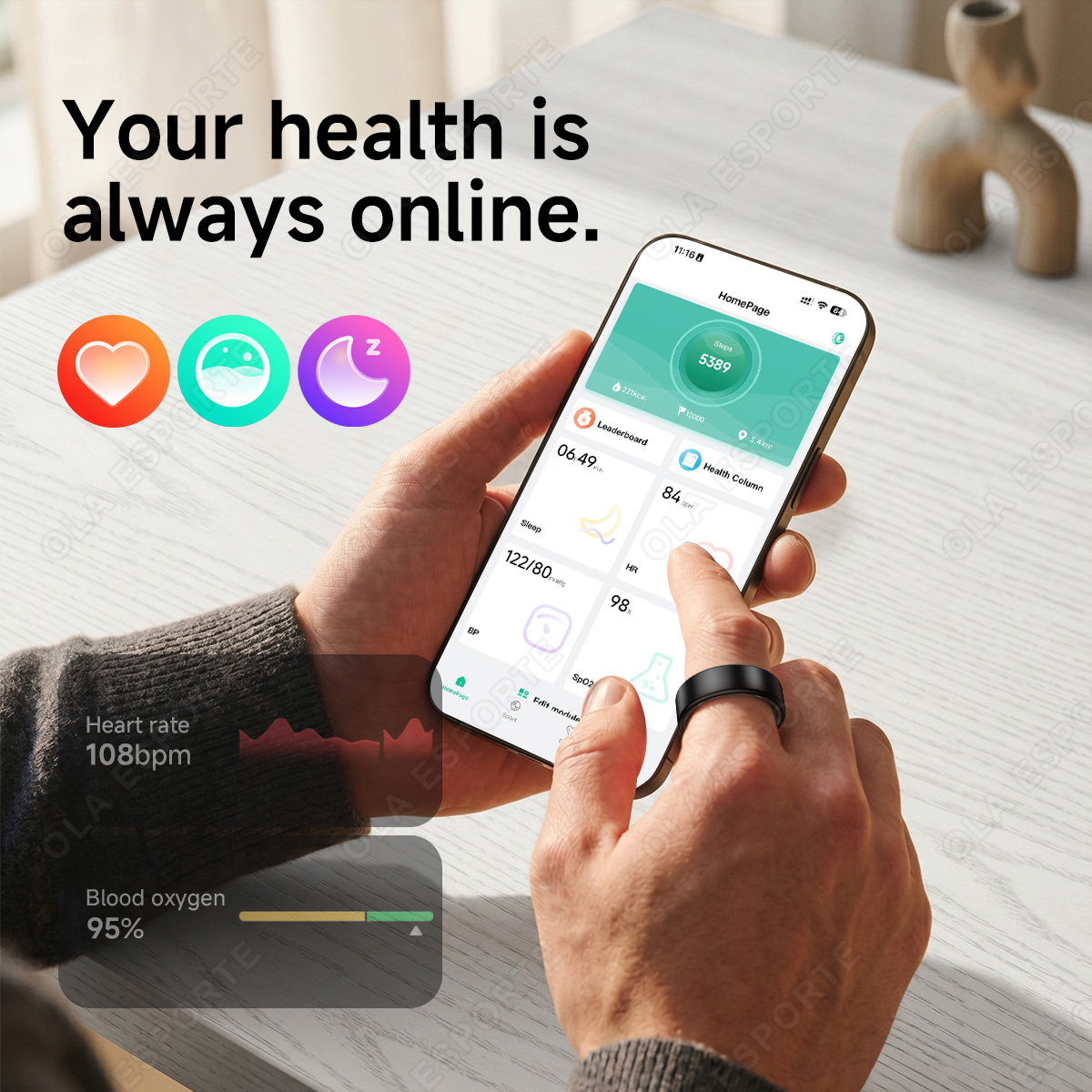 R10 Smart Ring with Charging C - Smart Ring Health Tracker Heart Rate Sleep recension och pris