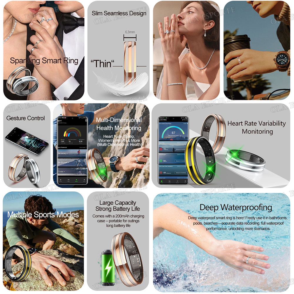 New Smart Ring Heart Rate Stre - Smart Ring Health Tracker Heart Rate Sleep recension och pris