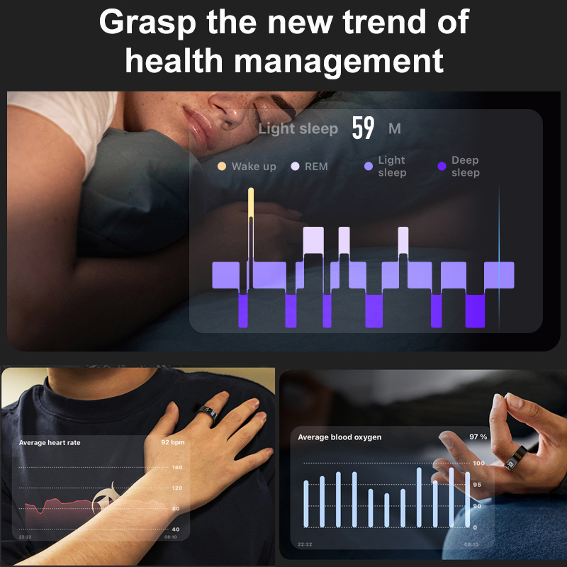 AMZMAX R11C Display Screen Sma - Smart Ring Health Tracker Heart Rate Sleep recension och pris
